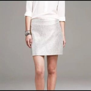 Banana Republic Pewter Metallic Skirt